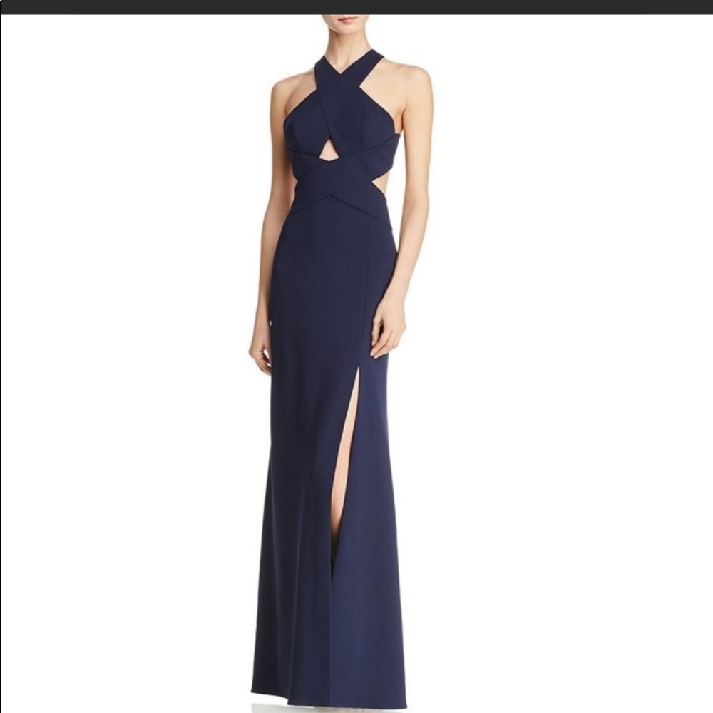 BCBGMaxazria Navy Blue Cut Out Dress, size 10.  New with tags.